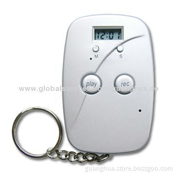 Portable Design Digital Mini Voice Recorder Keychain with LCD Display, 36 x 13 x 46mm Size